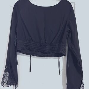 Guess Mauve Satin Cropped top